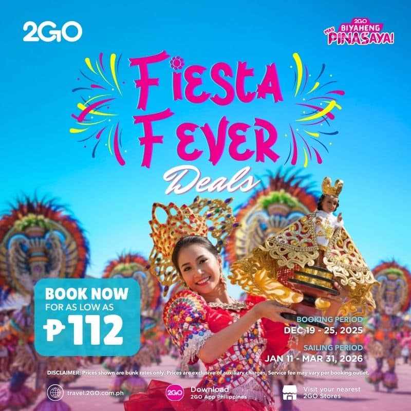Fiesta Fever: Special rates for as low as Php 112